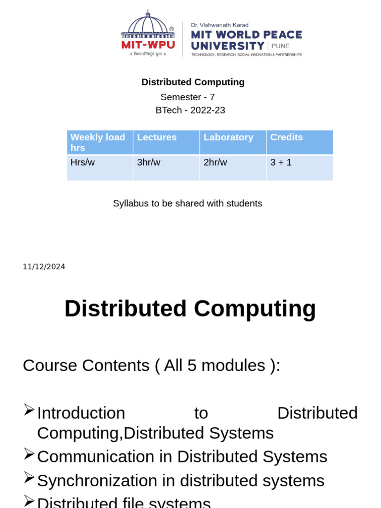Dc Module1 | PDF | Distributed Computing | Common Object Request Broker ...