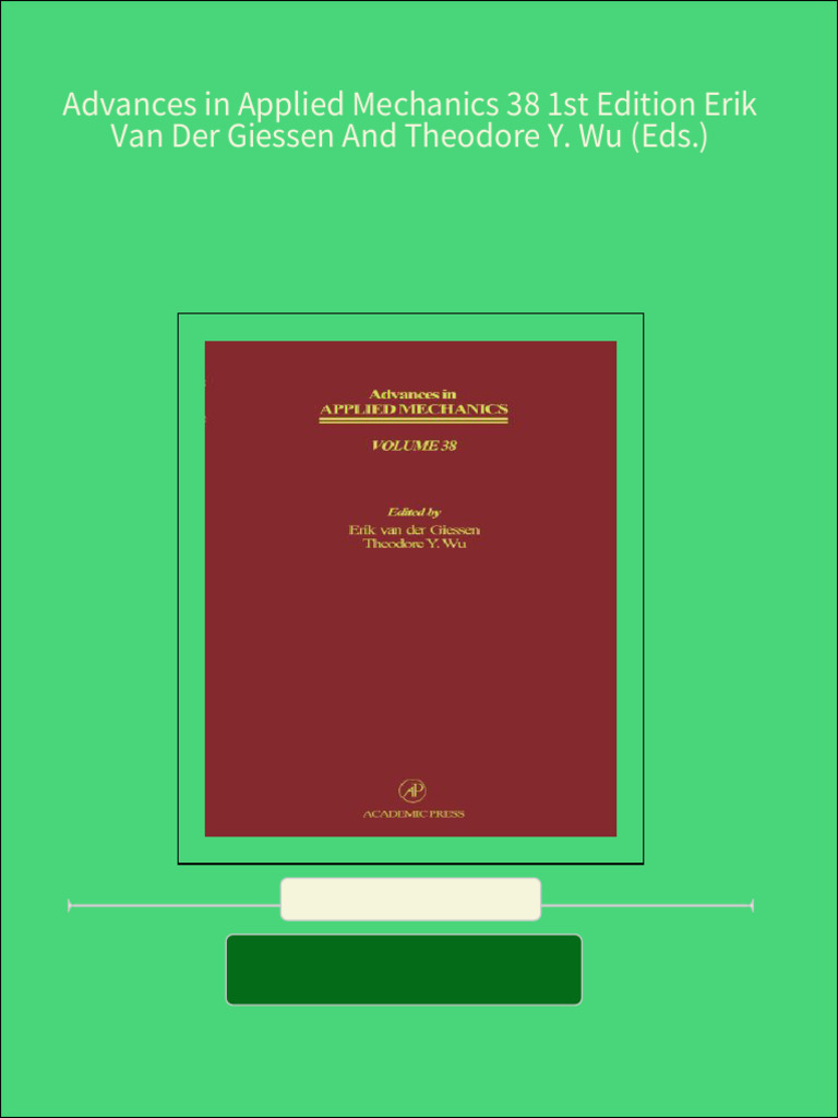 Pdf advances in applied mechanics 38 1st edition erik van der giessen