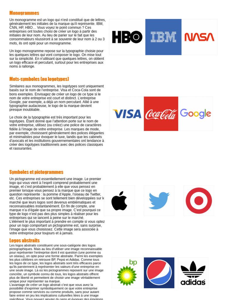 Types de logos et leur impact | PDF | Logos | Marque
