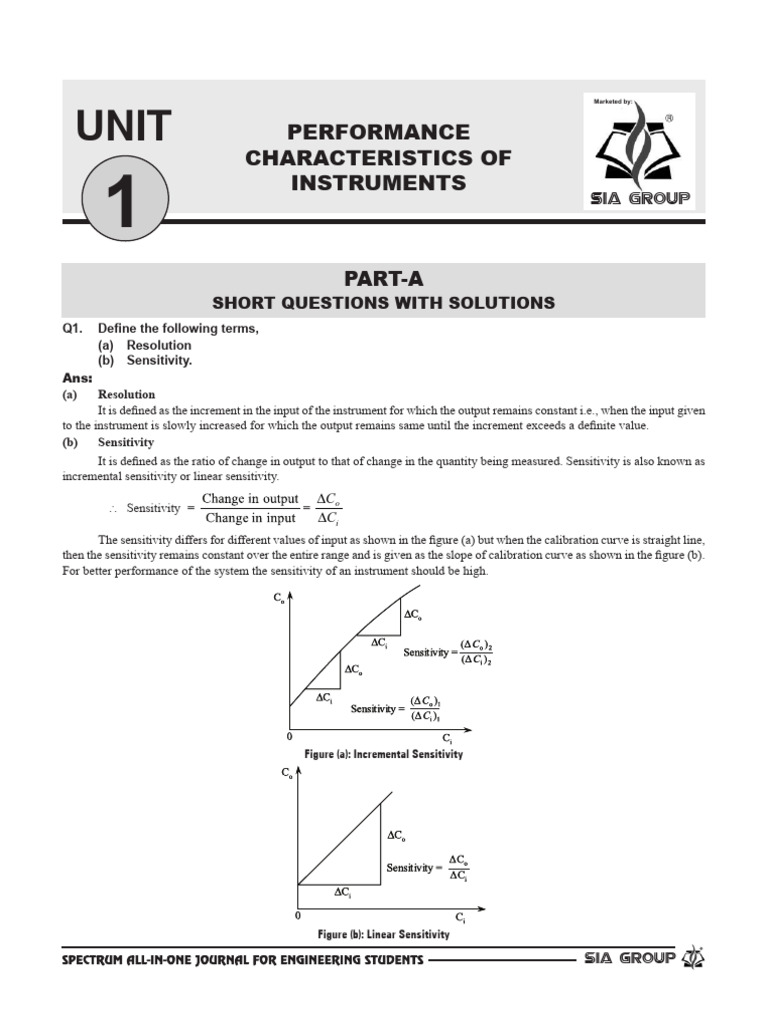 Performance Characteristics of Instruments | PDF | Accuracy And ...