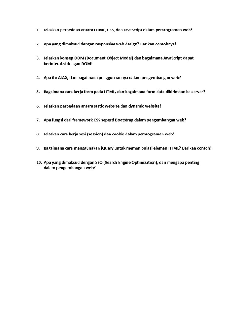 Panduan Pemrograman Web: HTML, CSS, JS | PDF