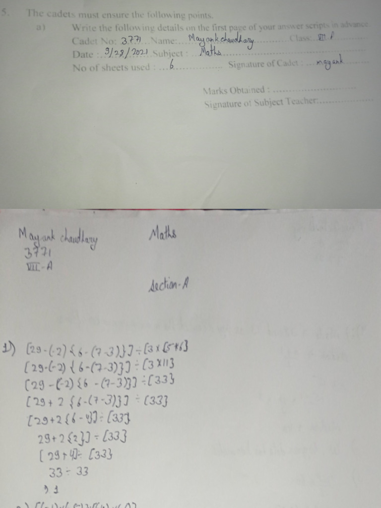 Mathematics Exam | PDF