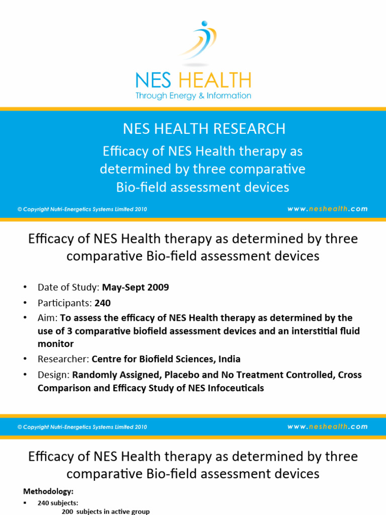 NES Health Therapy Efficacy Study | PDF