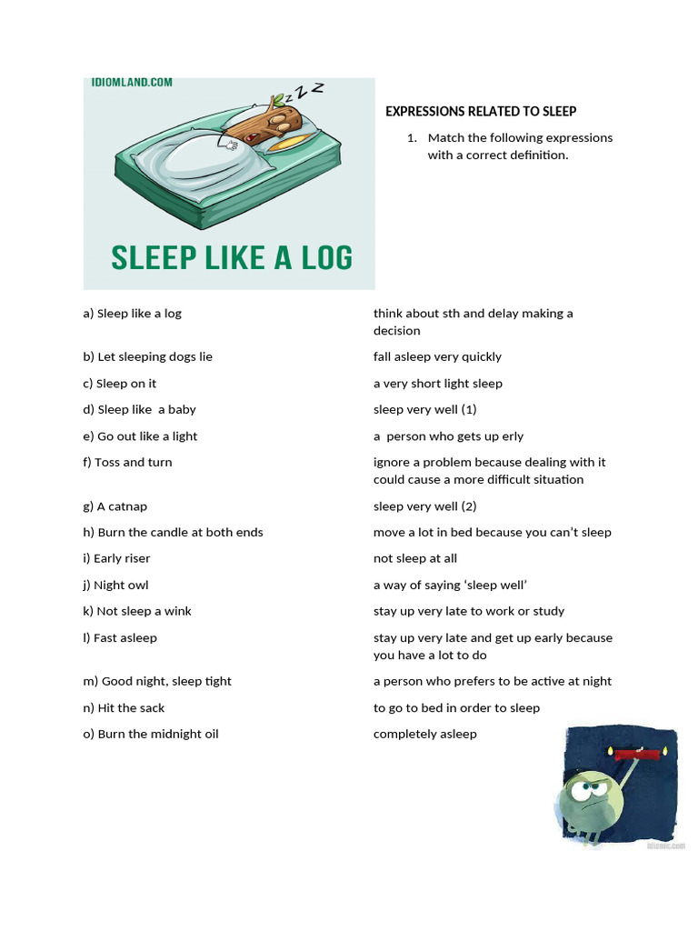 Expressions About Sleep | PDF