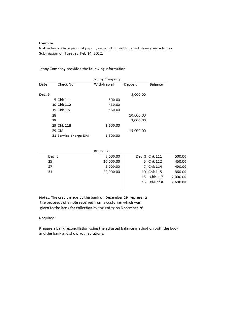 Exercise_Bank-Recon | PDF