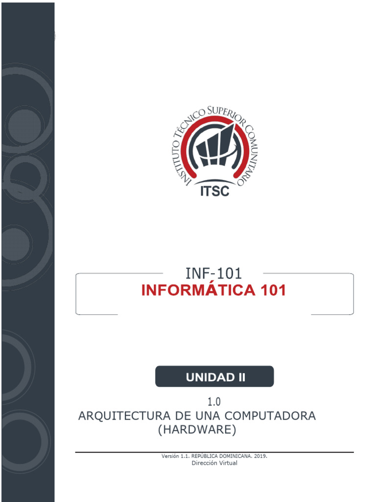 Unidad II. ARQUITECTURA DE UNA COMPUTADORA (HARDWARE) | PDF | Hardware ...