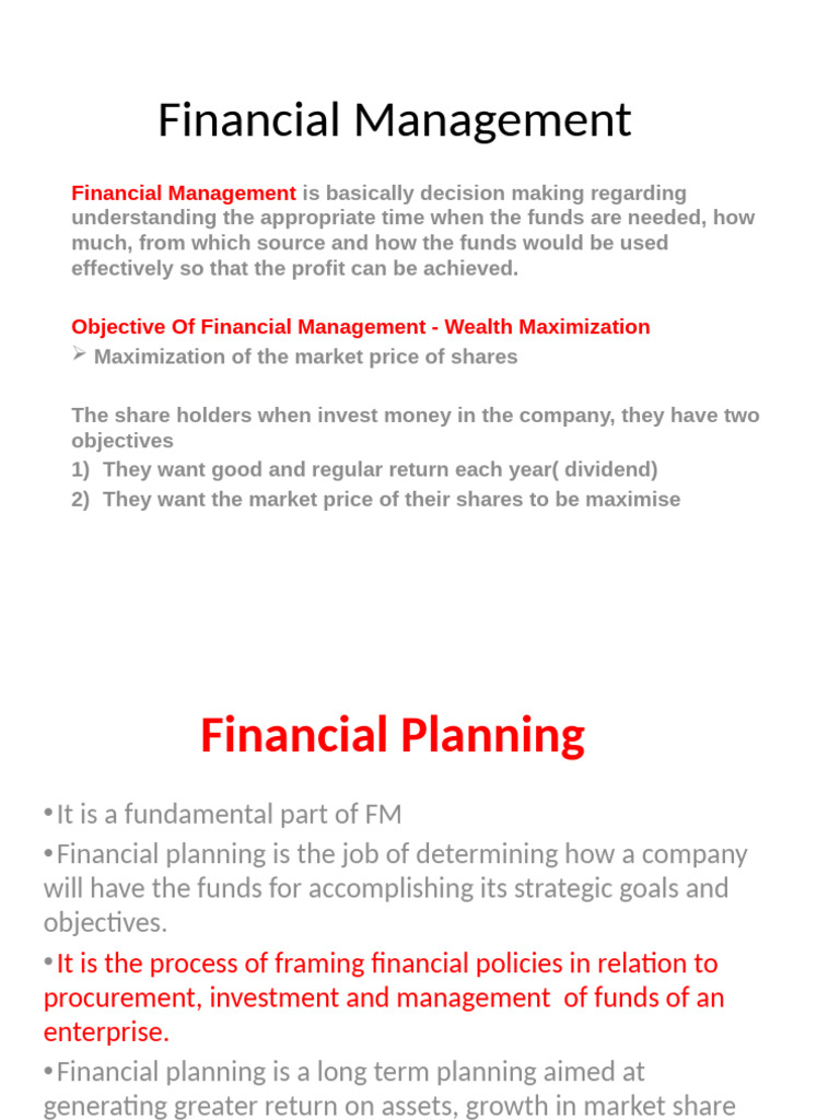 Financial Management | PDF | Shareholder Value | Cost Of Capital