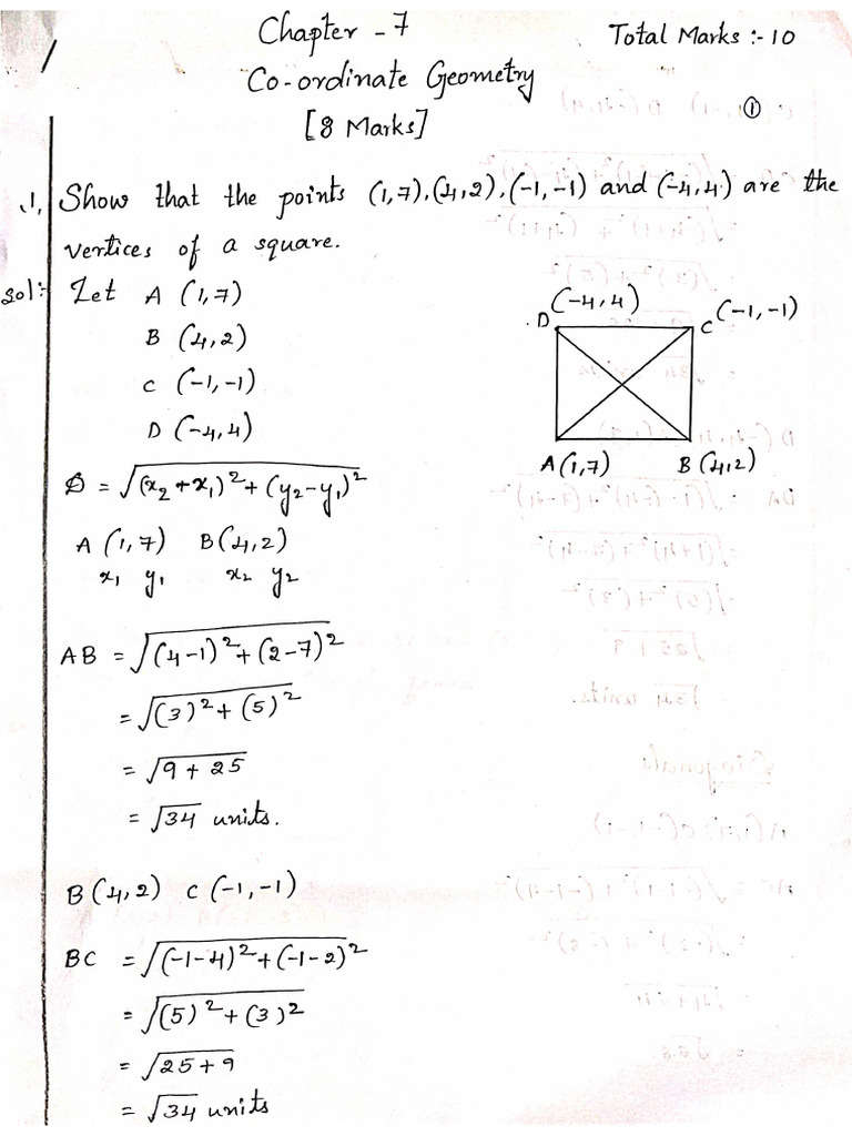 Karunya 10th Maths Chapter 7 Imp Pdf