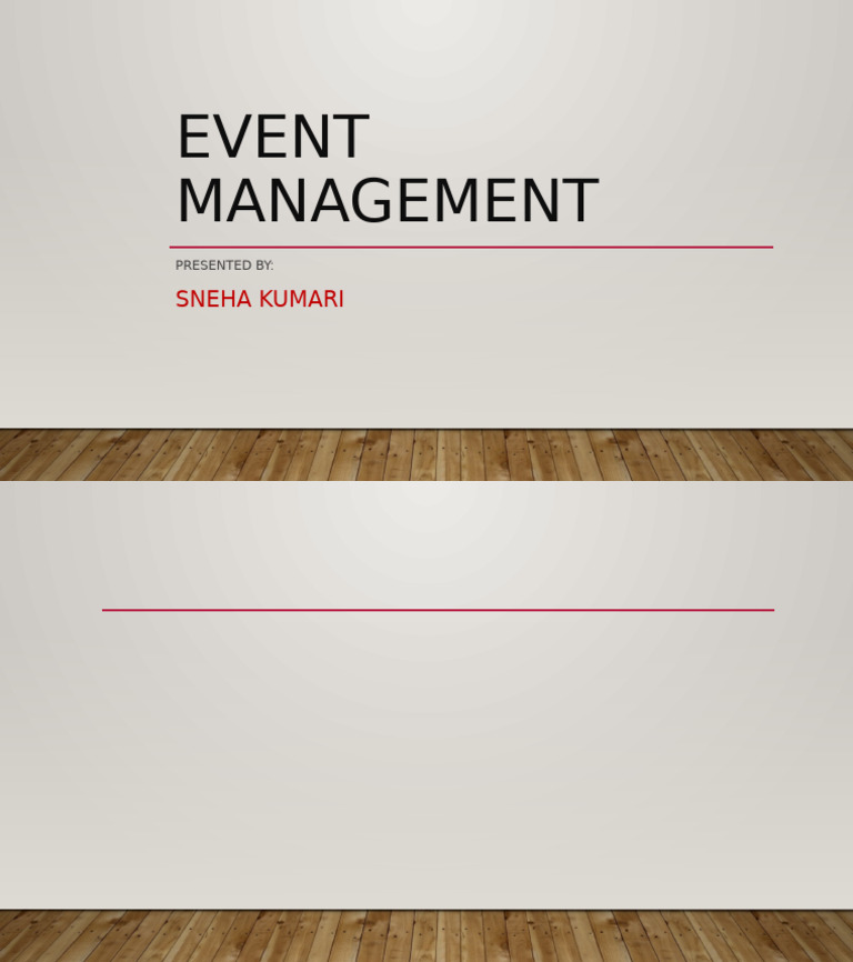 Event Management | PDF