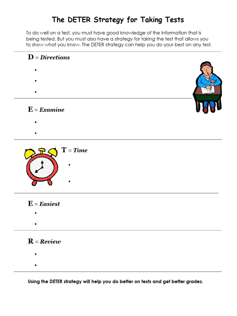 DETER Strategy for Test Success | PDF | Career & Growth