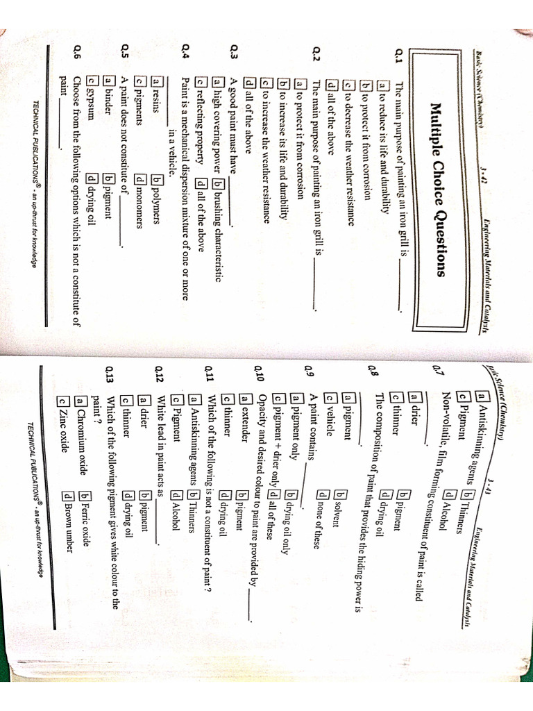 Chapter 3 MCQ Questions | PDF