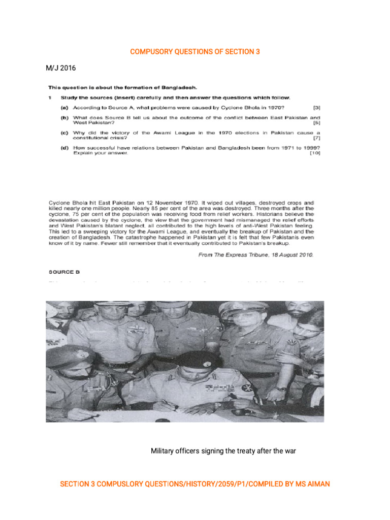 Compusory Questions of Section 3 | PDF
