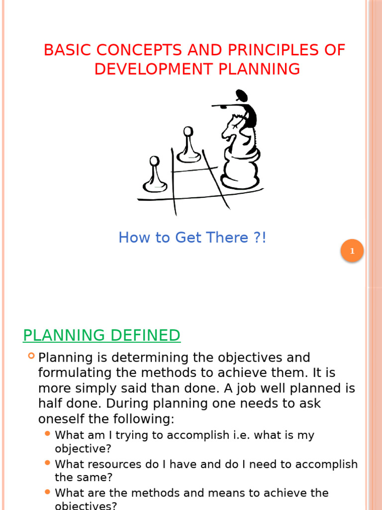 Basic Concepts and Principles of Development Planning | PDF | Goal ...