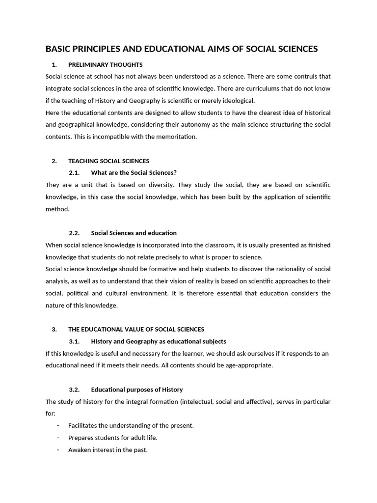 Social Sciences Education Guide | PDF | Knowledge | Social Sciences