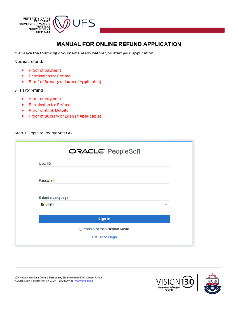 Online Refund Application Manual | PDF