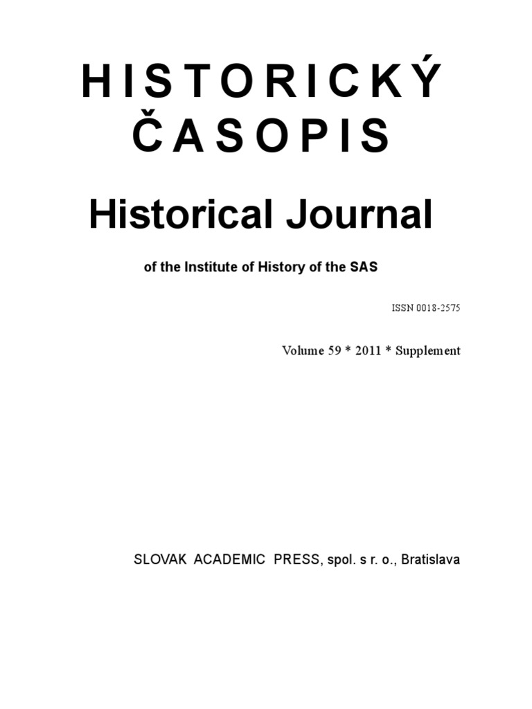 Historical Journal | PDF | Slovakia | House Of Habsburg
