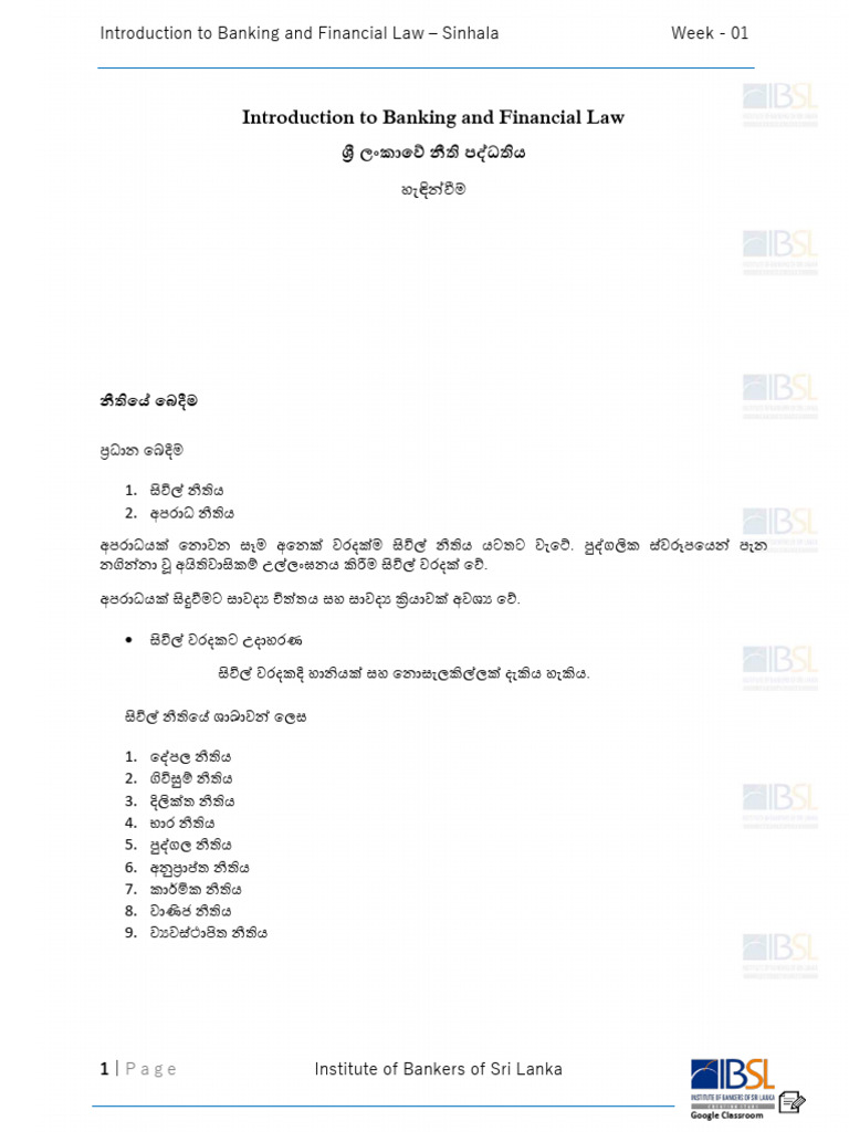 I04 - Financial Law - 1st Week - 1st Lesson | PDF