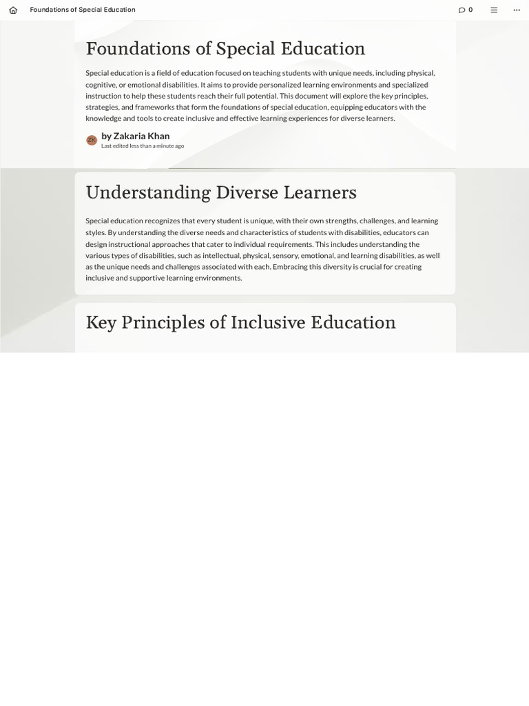 Understanding Special Education Needs | PDF | Special Education ...