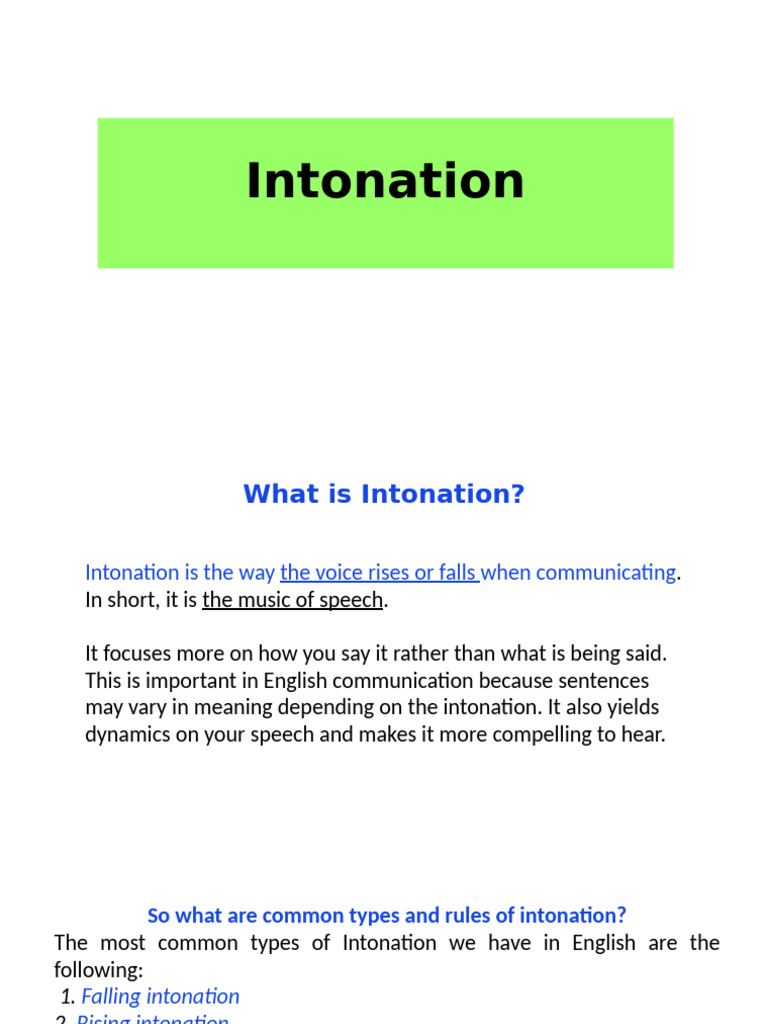 Understanding English Intonation Types | PDF | Question | Human ...