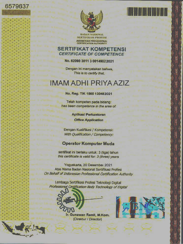 Sertifikat Adi | PDF
