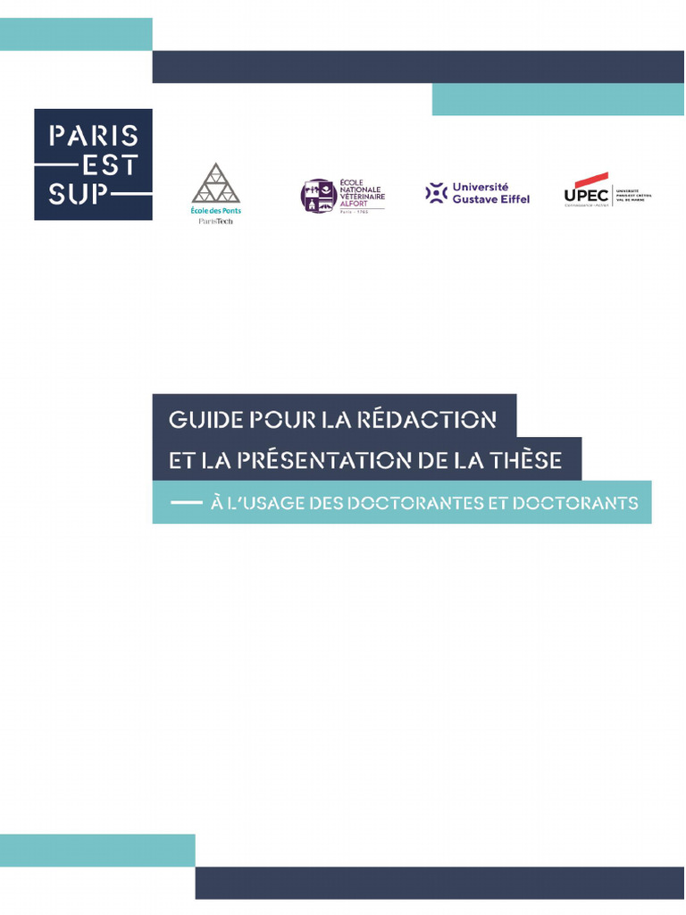 Rédaction de thèse de doctorat : guide pratique | PDF | Doctorat ...
