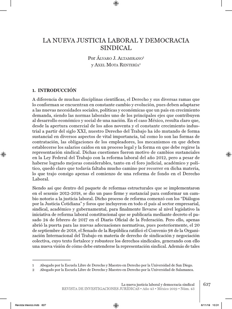 Nueva Justicia Laboral en México 2019 | PDF | Derecho laboral | México