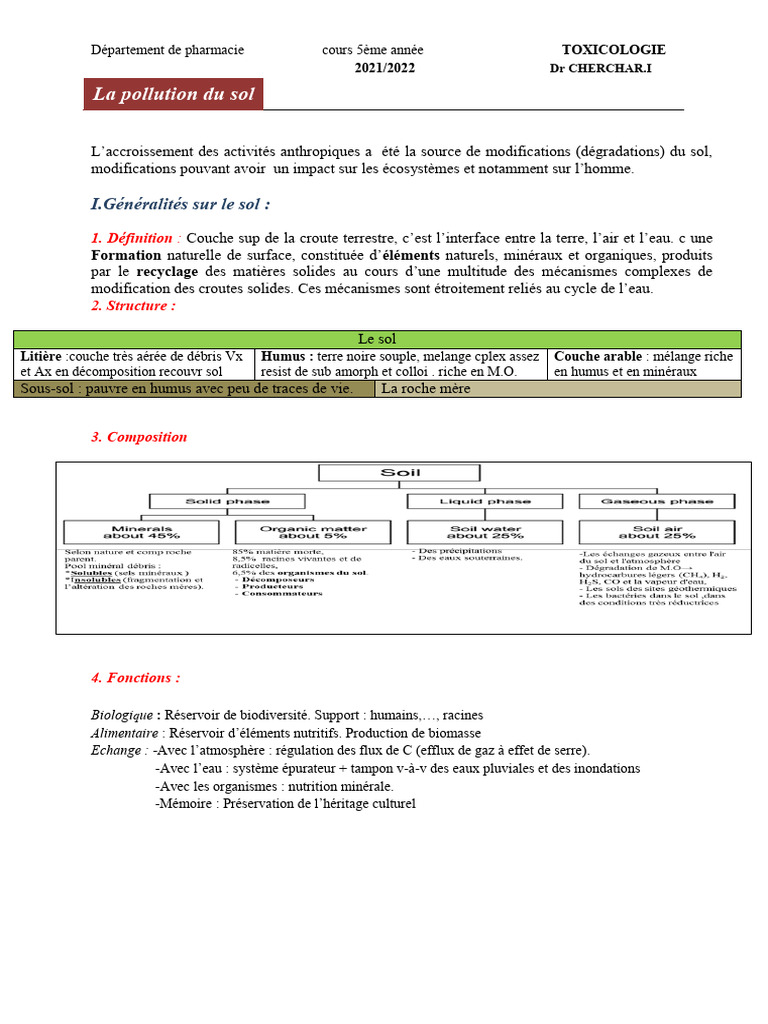 Impact de la pollution du sol | PDF | Sol (pédologie) | la pollution