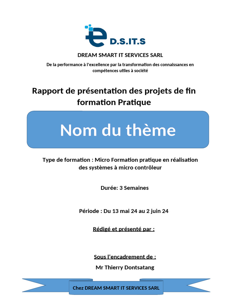 Rapport de Projet de Fin de Formation | PDF | Informatique