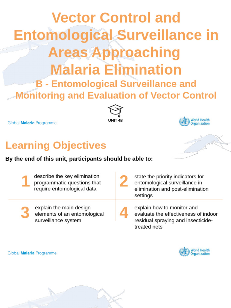 Entomological Surveillance for Malaria Elimination | PDF | Malaria ...