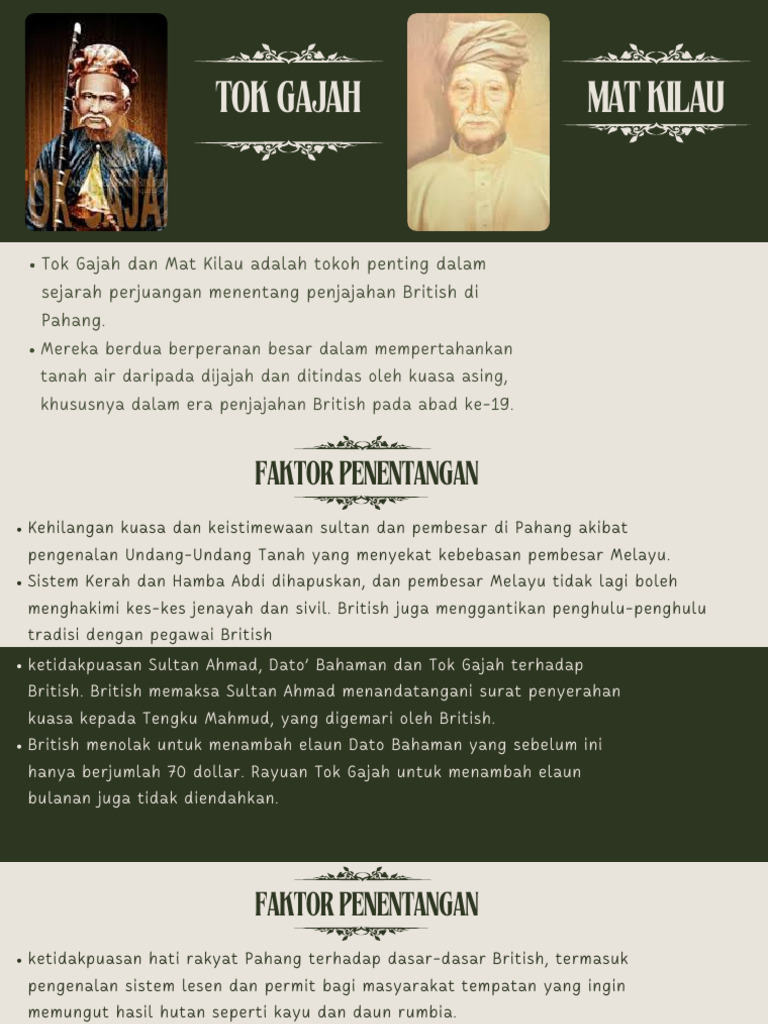Perjuangan Tok Gajah dan Mat Kilau | PDF