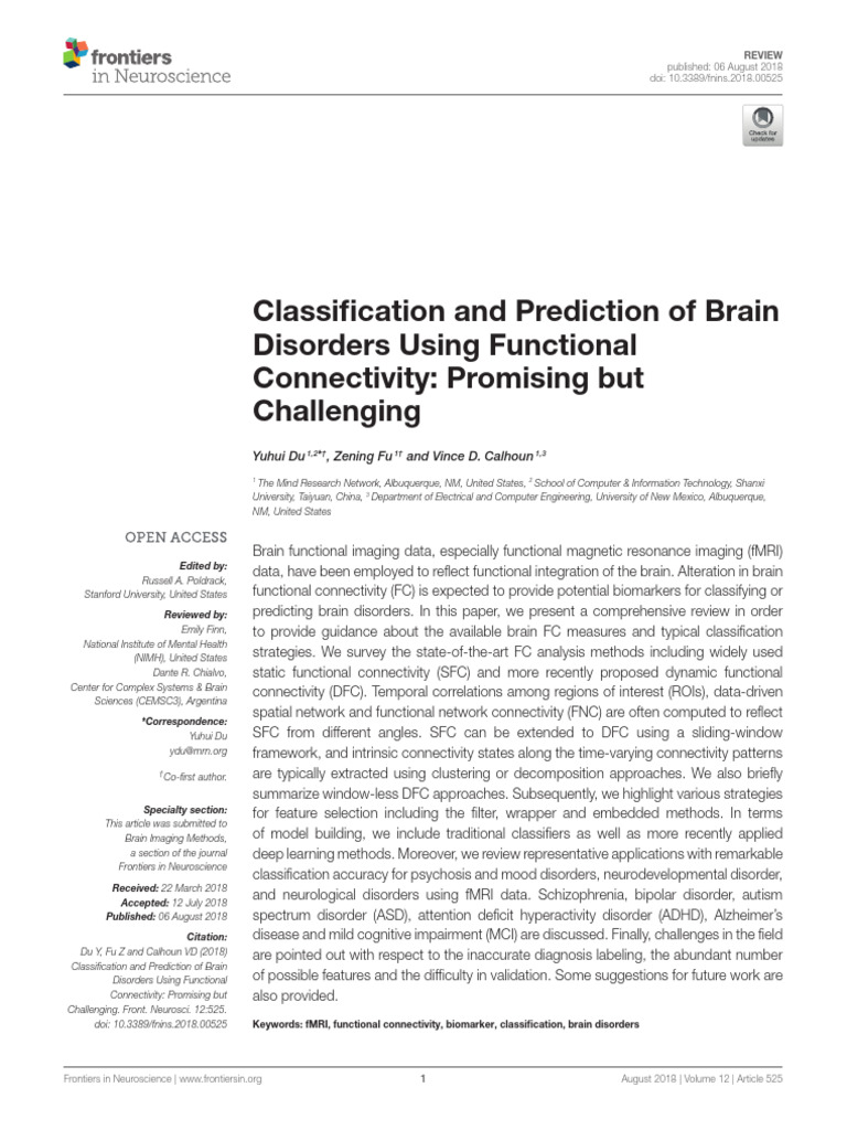 Classification and Prediction of Brain Disorders Using 4kxs8eyjlb | PDF ...