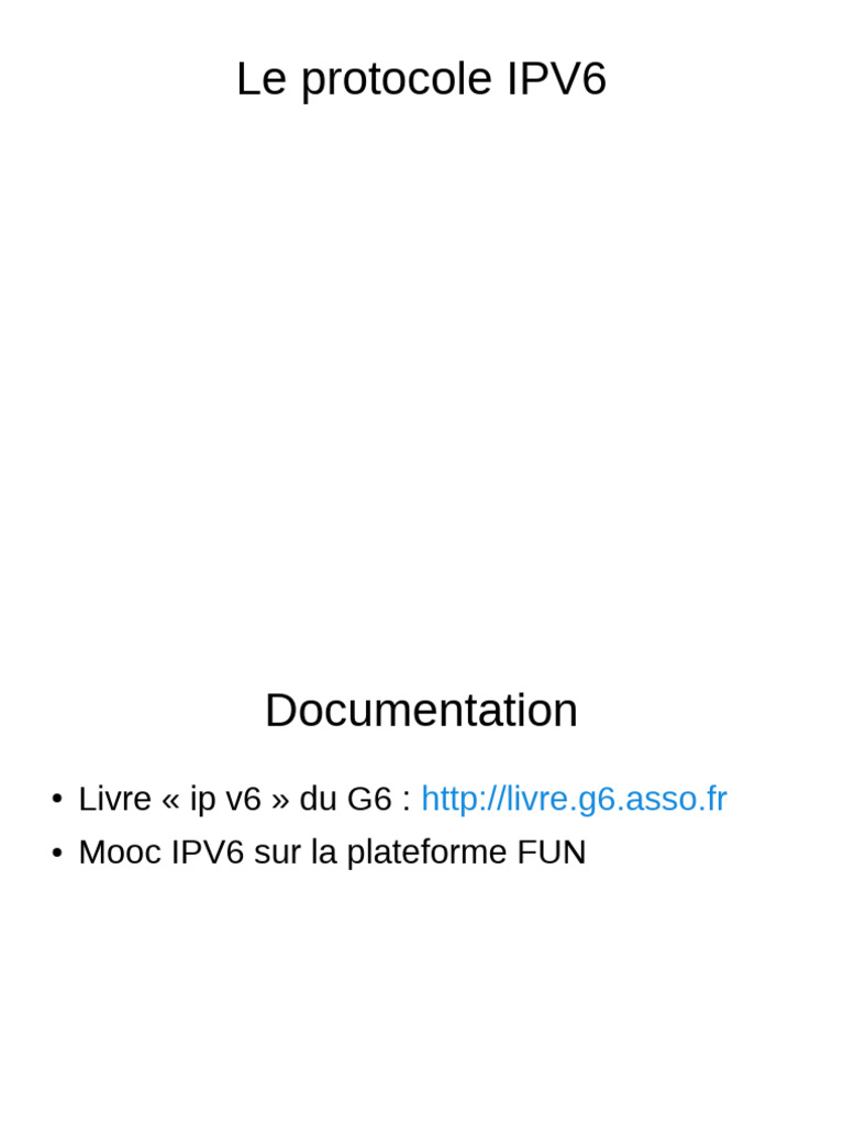 Comprendre le protocole IPv6 et son adressage | PDF | I Pv6 | Adresse IP