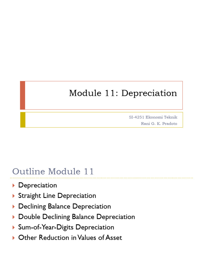 Understanding Depreciation Methods | PDF | Depreciation | Book Value