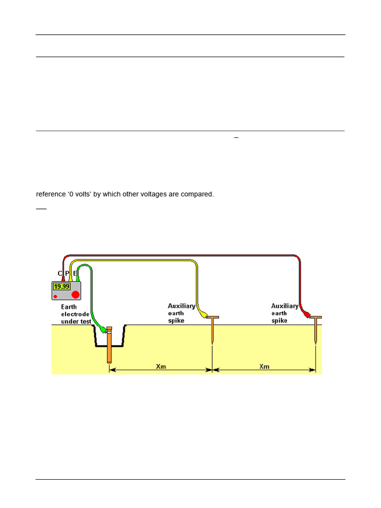 Earth Electrode Resistance Testing Guide | PDF | Power (Physics ...