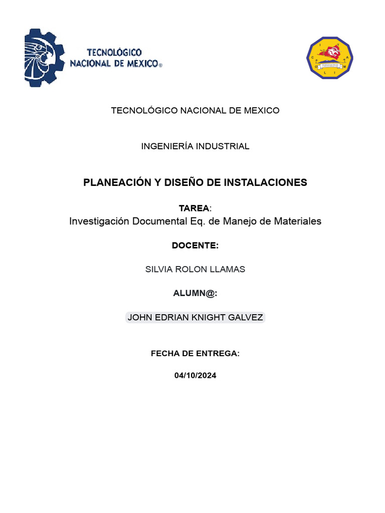 Equipos y Principios de Manejo de Materiales | PDF | Almacén | Transporte