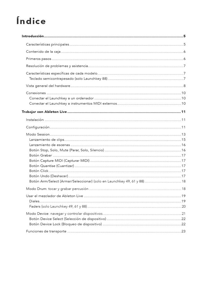 Launchkey Mk3 User Guide v6 Es-Es (Arrastrado) 2 | PDF | Informática ...