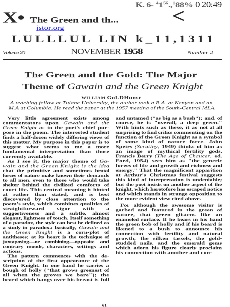 Lulllul lin k 11 1311 gawain and the green knight pdf