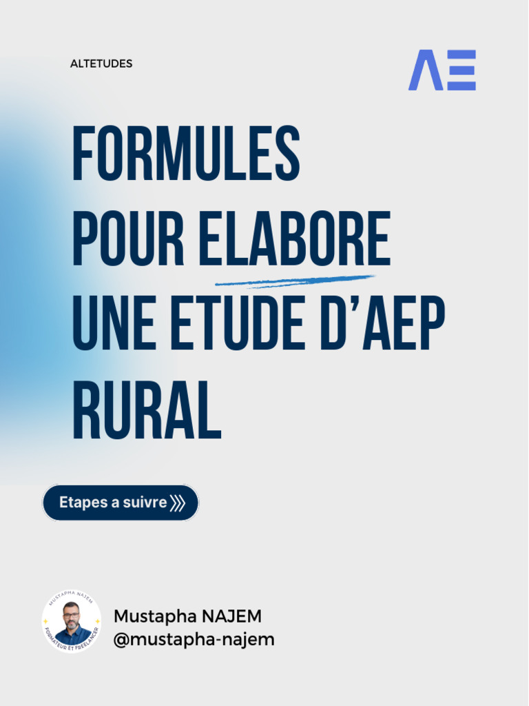 Étude AEP Rural par Mustapha Najem | PDF