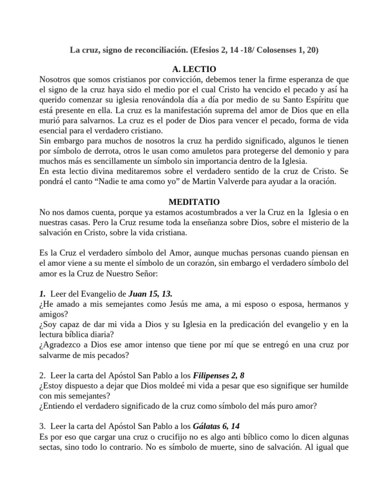 La Cruz, Signo de Reconciliación | PDF | Cristo (título) | Pecado