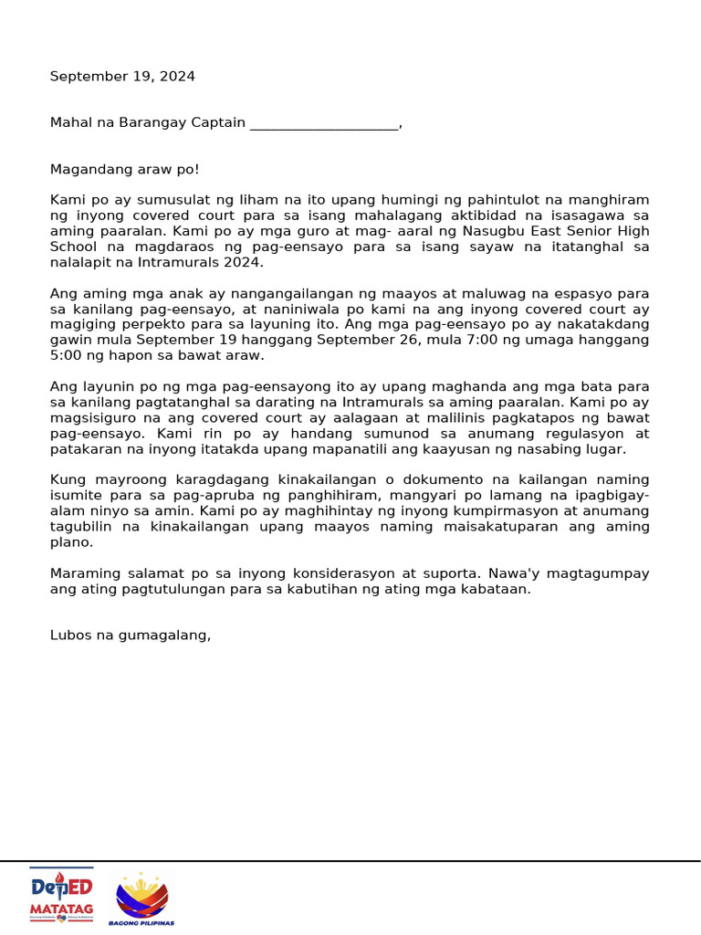 Request Letter | PDF
