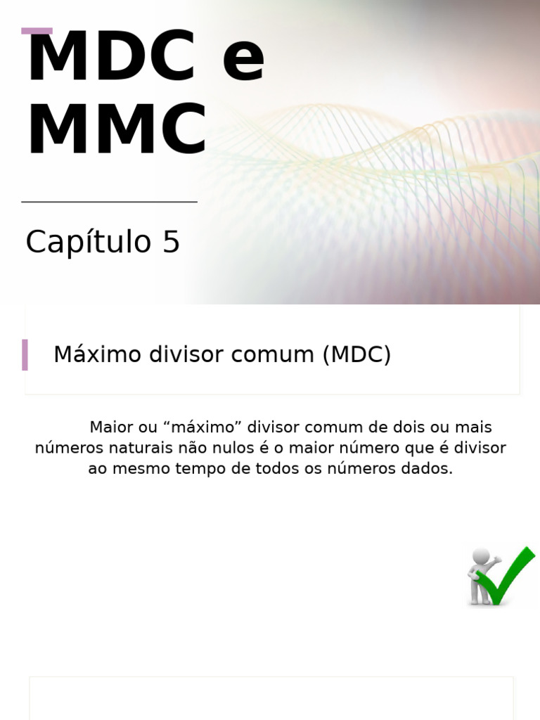Métodos para MDC e MMC | PDF | Métodos e Materiais de Ensino