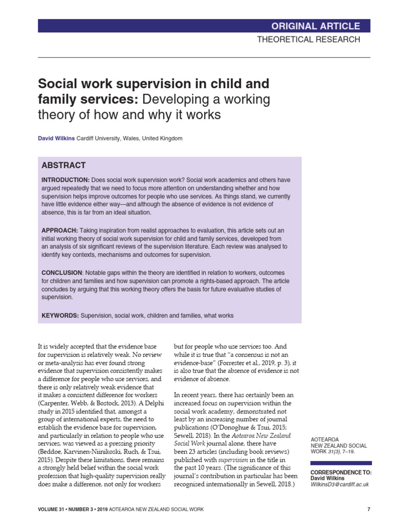 Social Work Supervision Theory Explained | PDF | Theory | Job Satisfaction