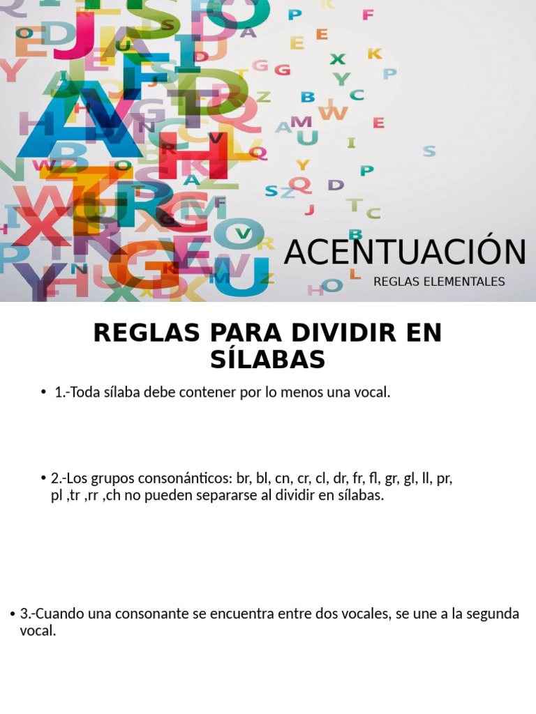 Reglas de Acentuación y Silabeo | PDF