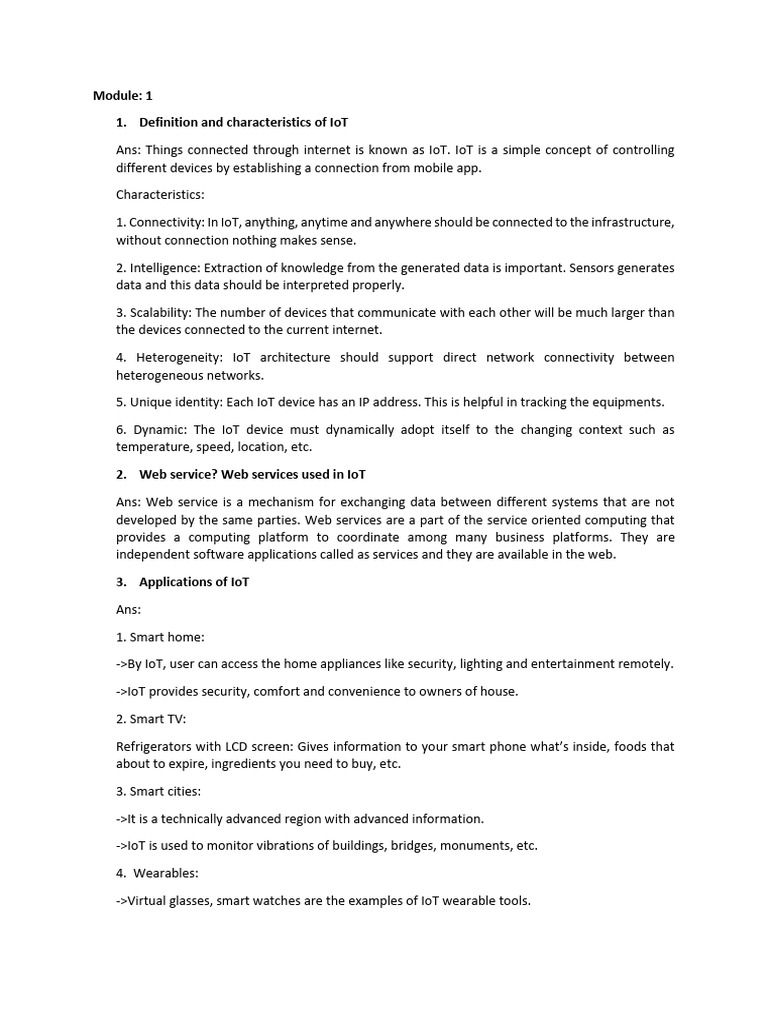 Internet of Things Complete Notes | PDF | Internet Of Things | Computer ...