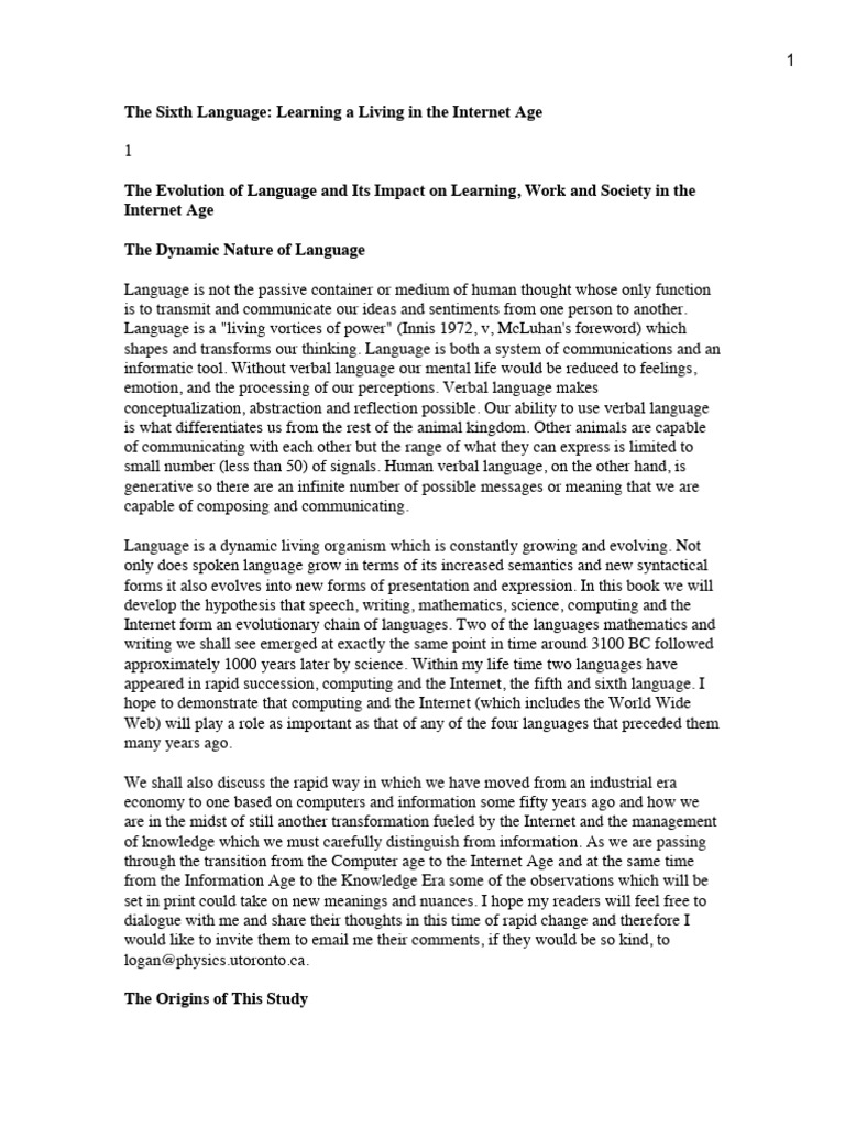 Evolution of Language in the Digital Age | PDF | Computer Science ...