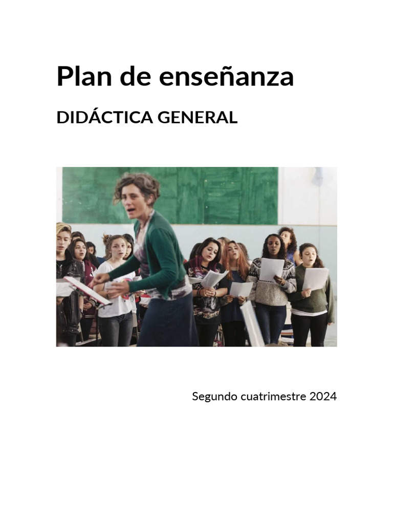 Plan de Enseñanza 2024 Segundo Cuatrimestre | PDF | Enseñando | Evaluación