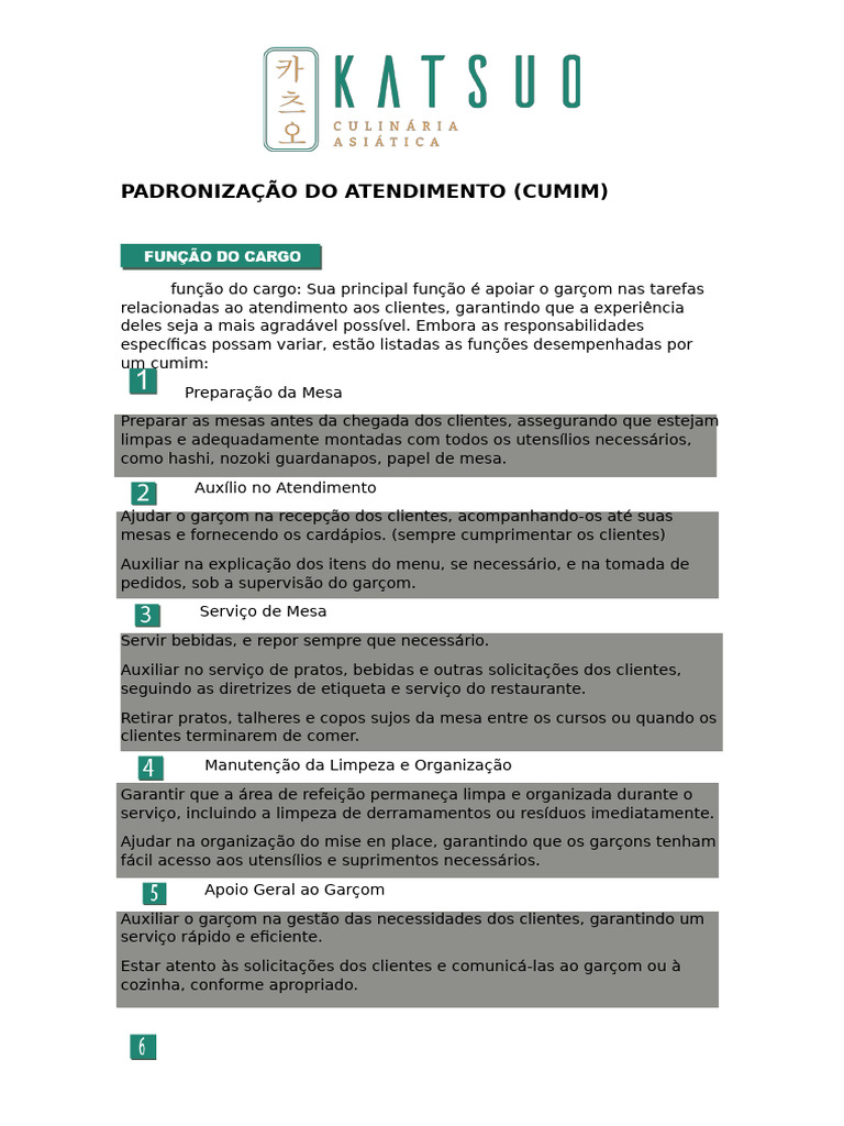 Função e Responsabilidades do Cumim | PDF