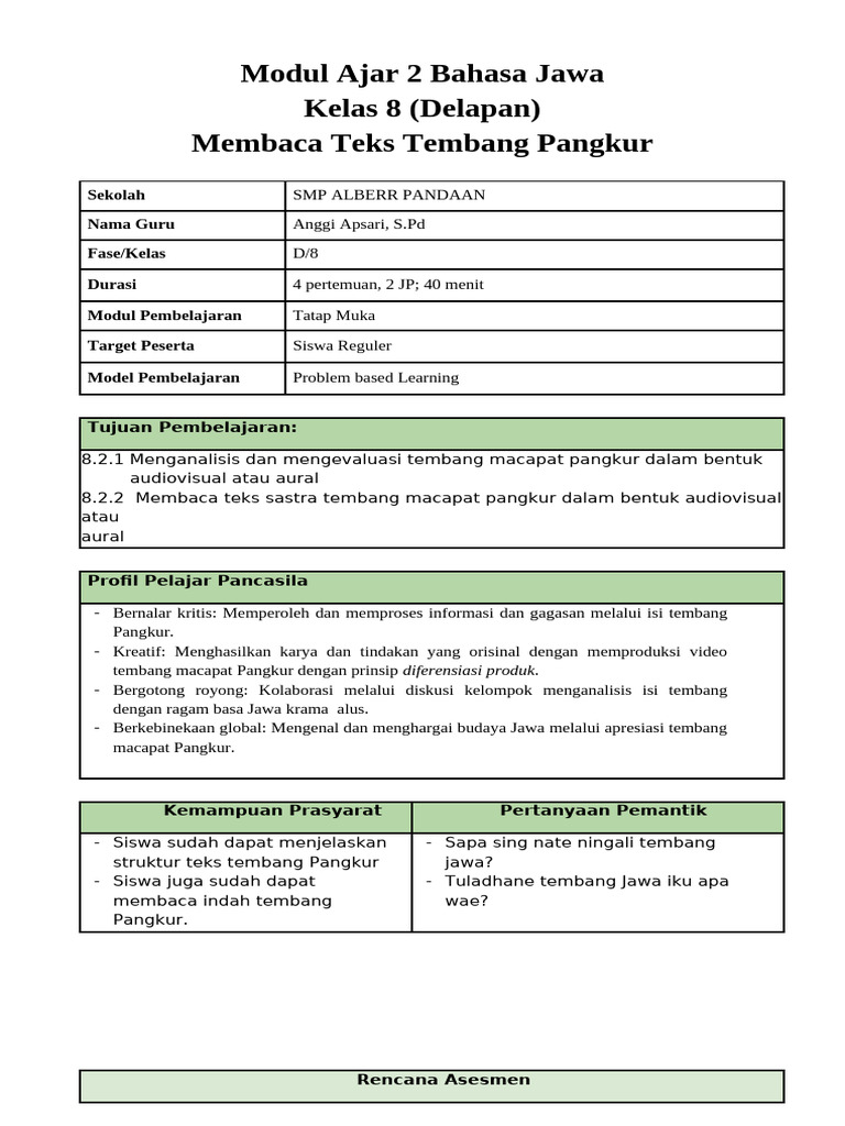 Modul Ajar Bab 2 | PDF | Karier & Perkembangan | Seni & Disiplin Bahasa
