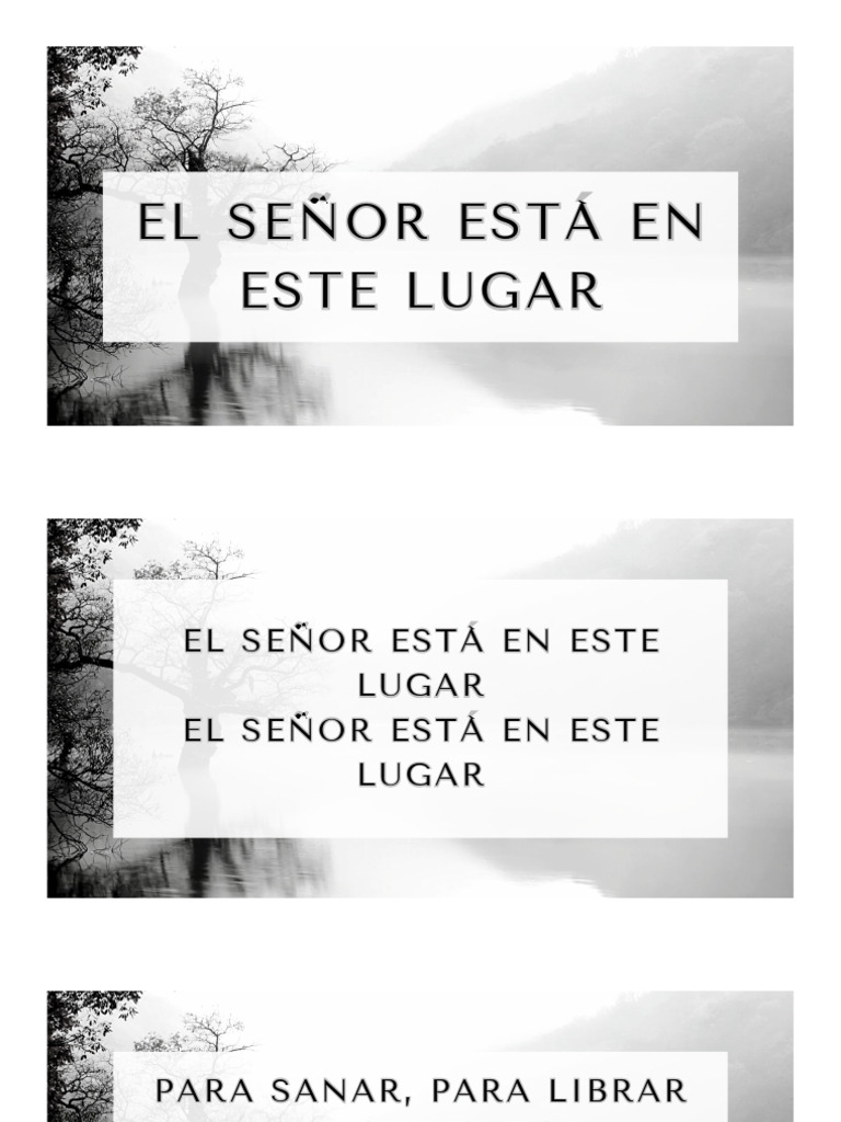 El Señor Esta en Este Lugar - 20240805 - 202041 - 0000 | PDF