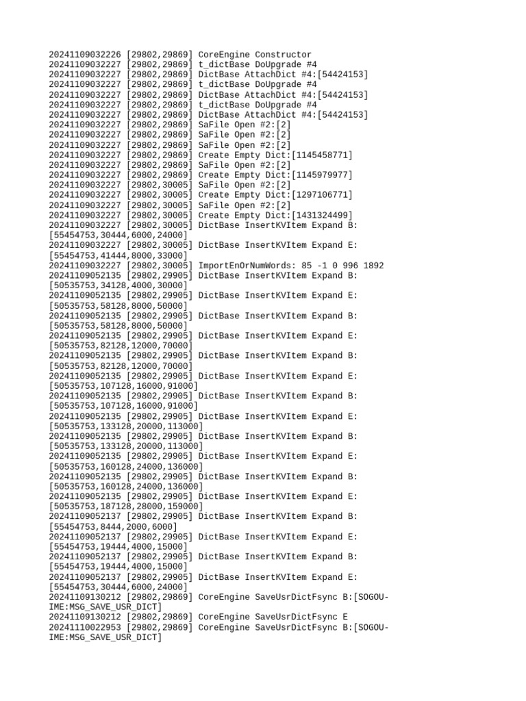 CoreEngine and DictBase Operations | PDF